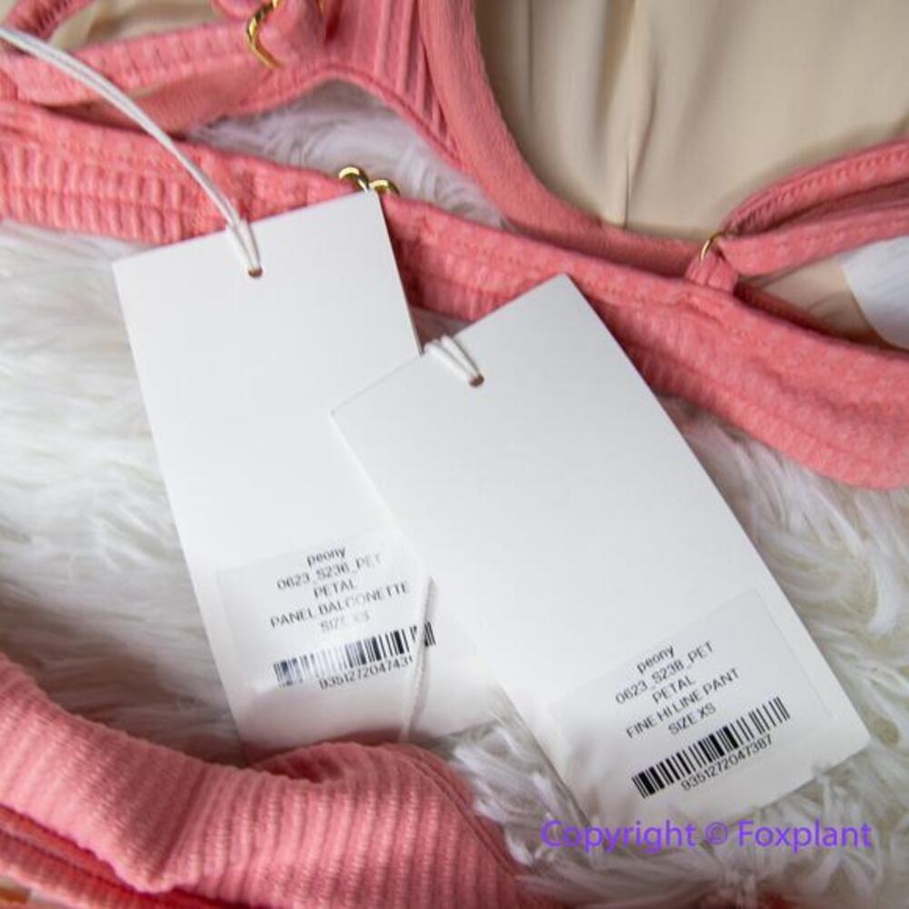 New! Set! Free People x‎ Peony panel balconette highline pant bikini, size XS - Picture 8 of 10